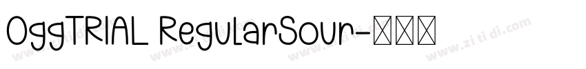 OggTRIAL RegularSour字体转换